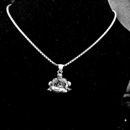 Ram Hanuman Divine Embrace Matte-Finish Pendant