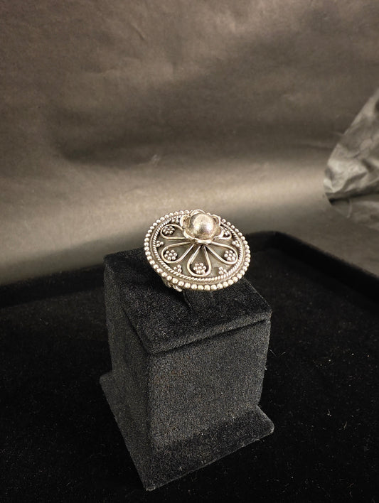 Lotus Mandala Statement Ring