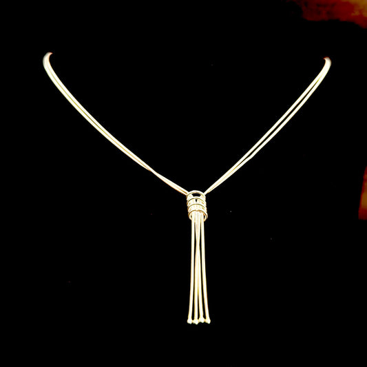 Single Knot Tassel Chain Necklace