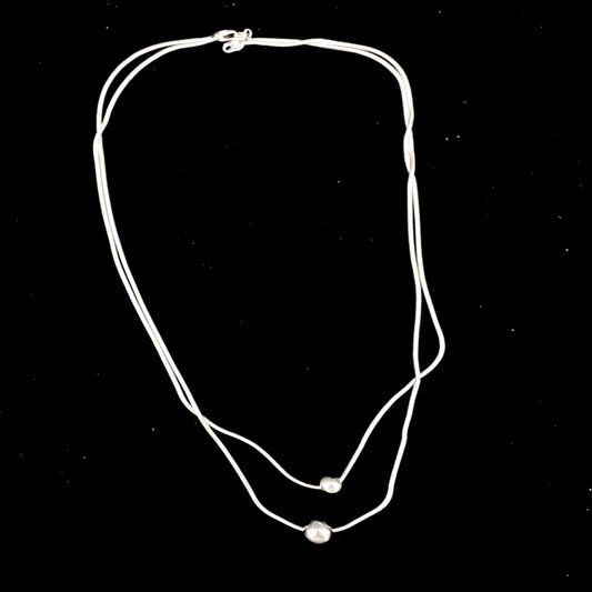 Dual Orbit Silver Choker