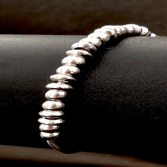 Silver Mini Bead Adjustable Bracelet