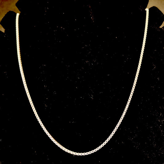 Classic Box Chain in 925 Sterling Silver