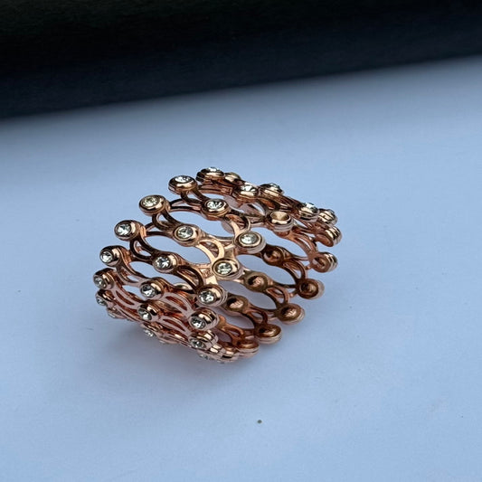 Convertible Floral Link Gold-Plated Bracelet (925 Sterling Silver)