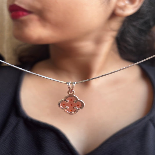 Enamel Clover Pendant