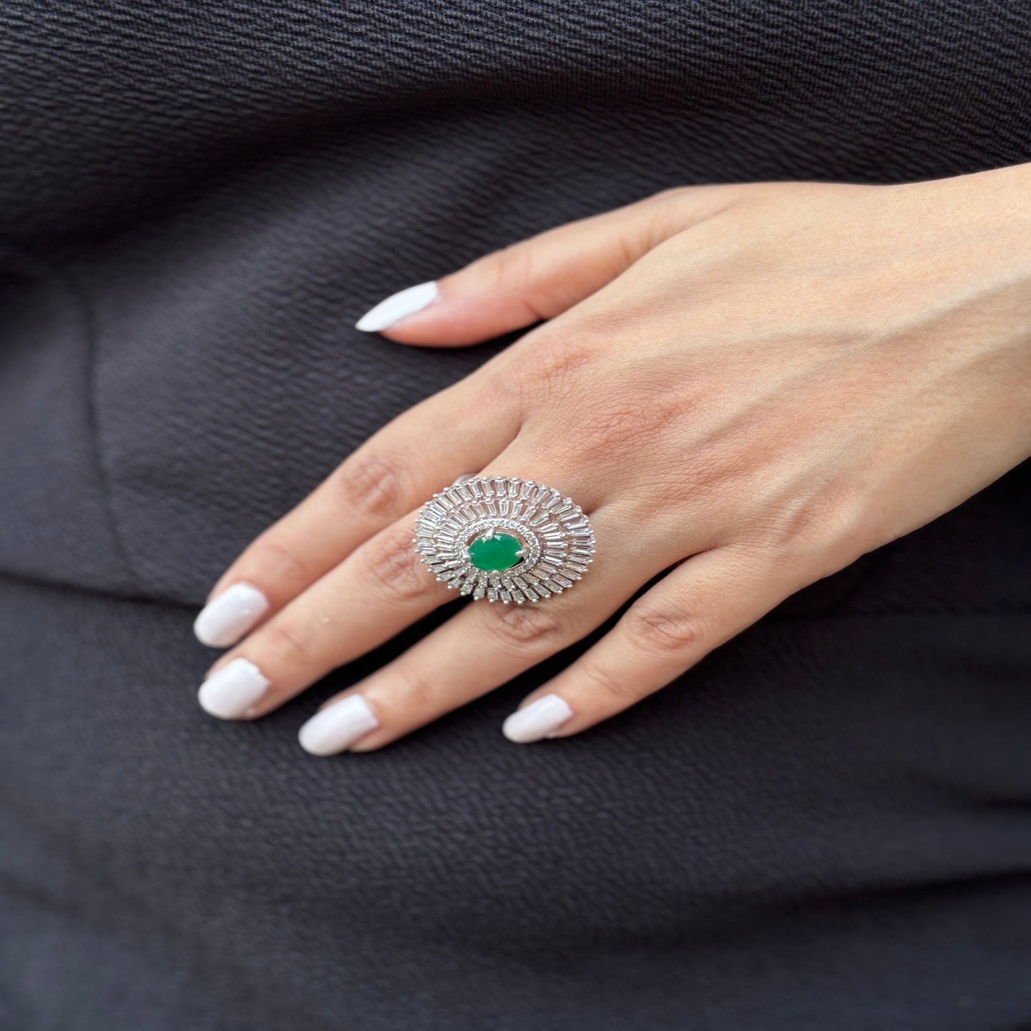 Celestial Halo Statement Ring