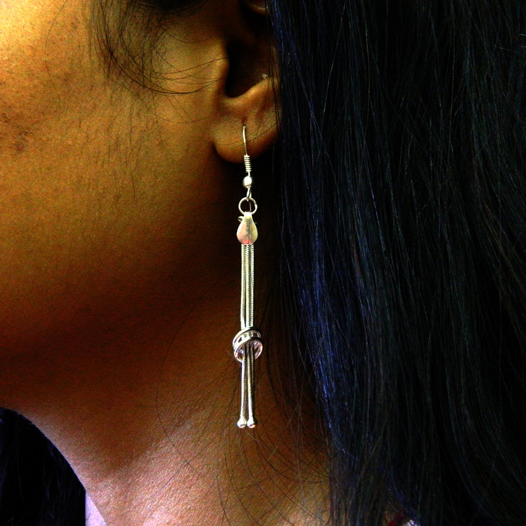 Triple Knot Dangling Earrings