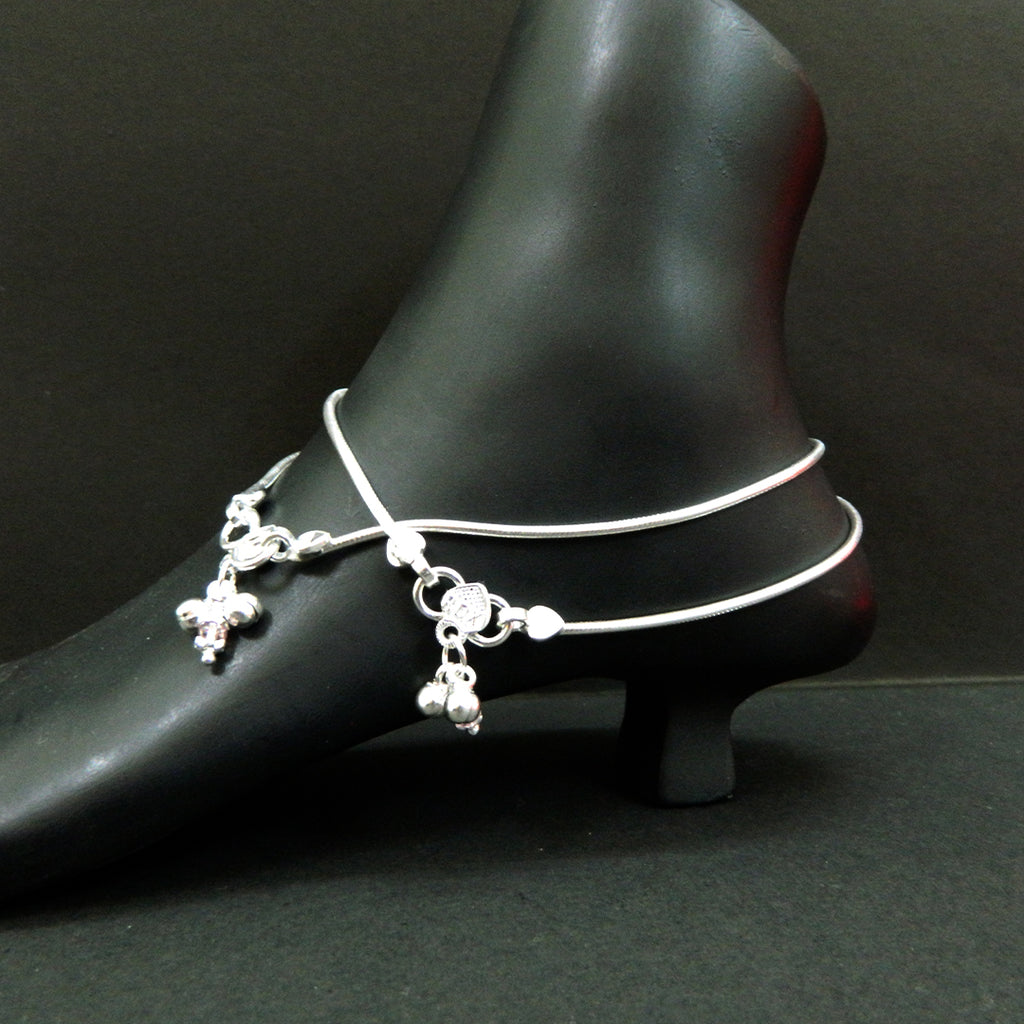 Sleek Sterling Silver Anklet