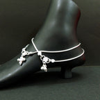 Sleek Sterling Silver Anklet