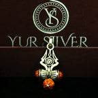 YurSilver Sacred Trishul Rudraksha Pendant