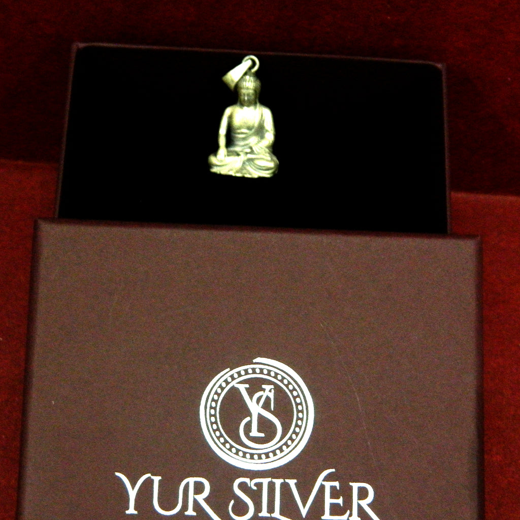 YurSilver Wisdom Buddha Profile Pendant