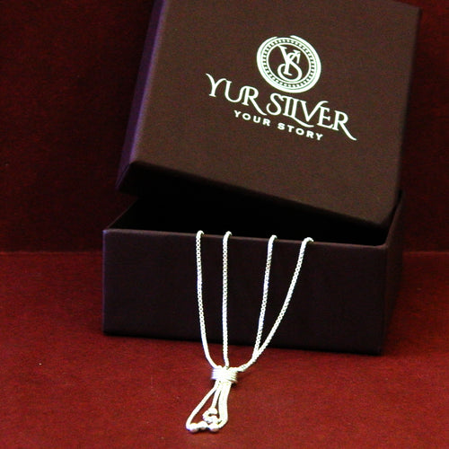 Box Link Tassel Knot Necklace