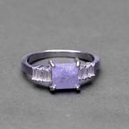 Light Purple Gemstone Silver Ring
