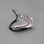 Floral Spark Silver Ring