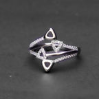 Geometric Triangle Silver Ring