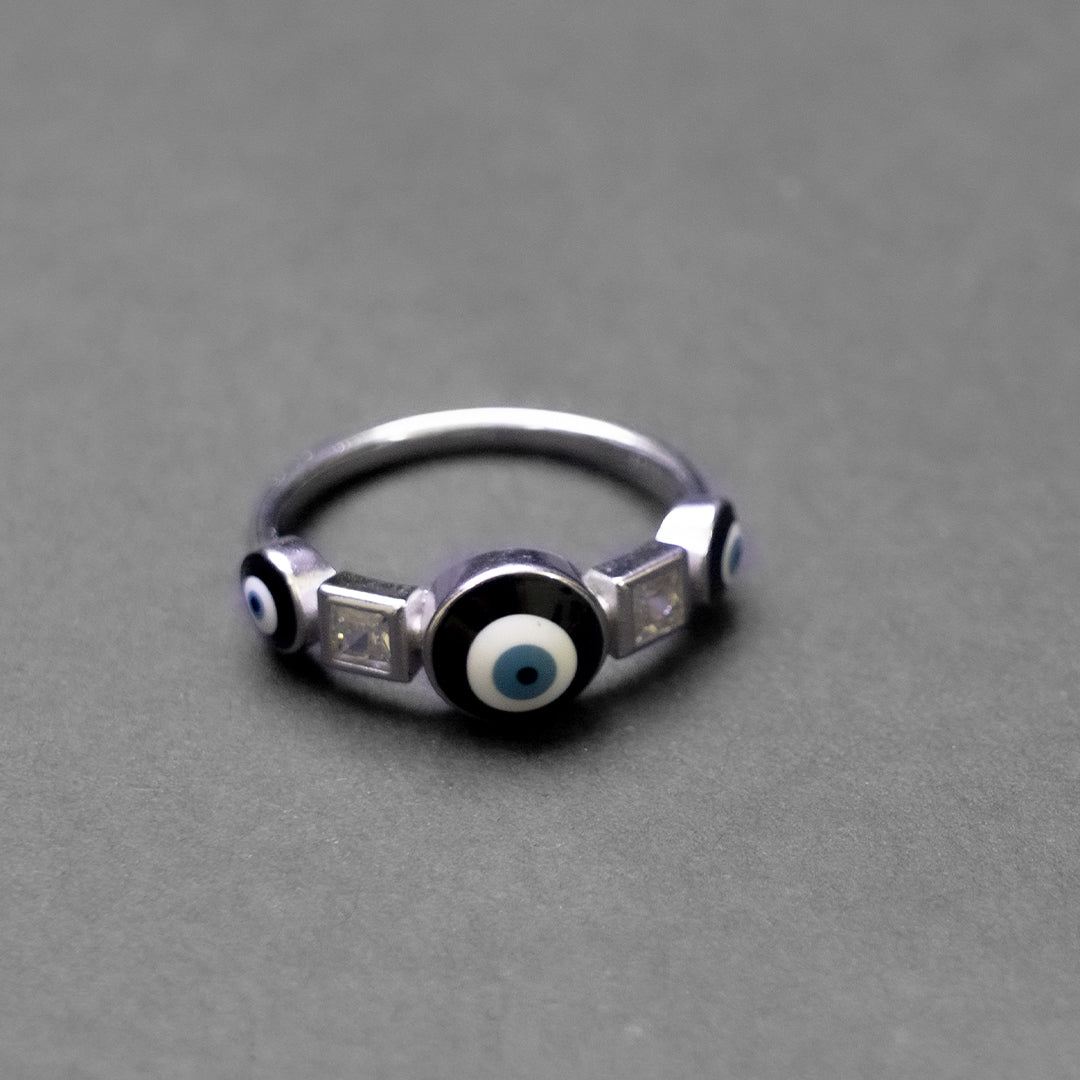 Evil Eye Silver Ring
