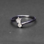 Star and Moon Silver Ring