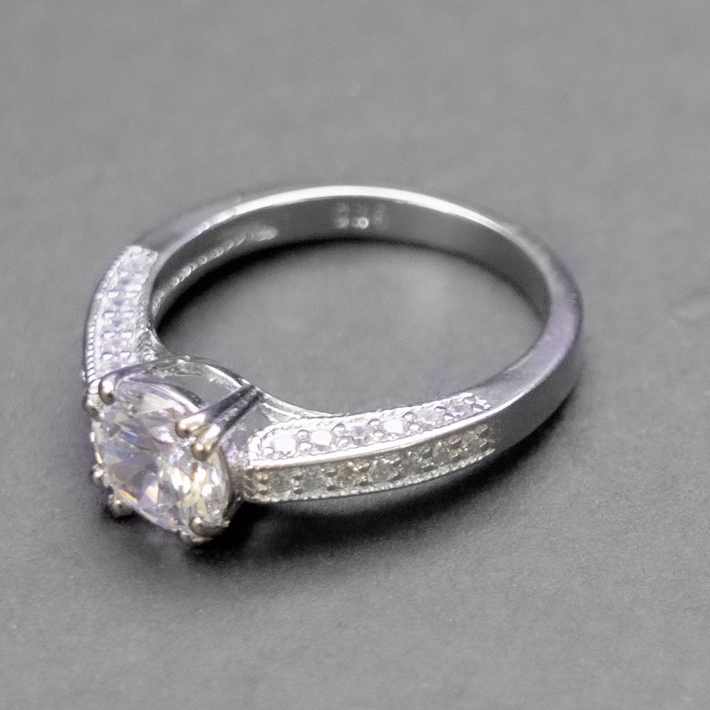 Silver Solitaire Silver Ring