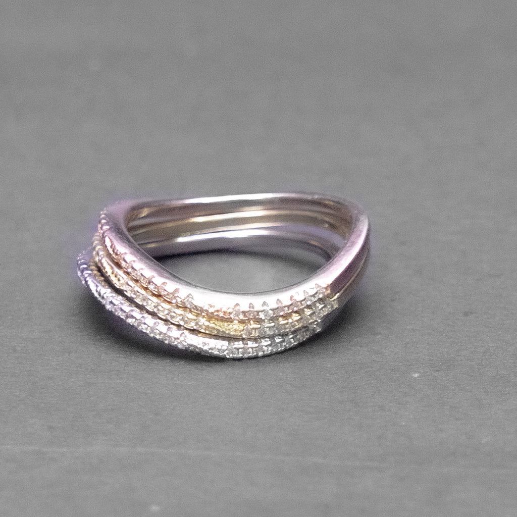Twisted Sterling Silver Band Ring