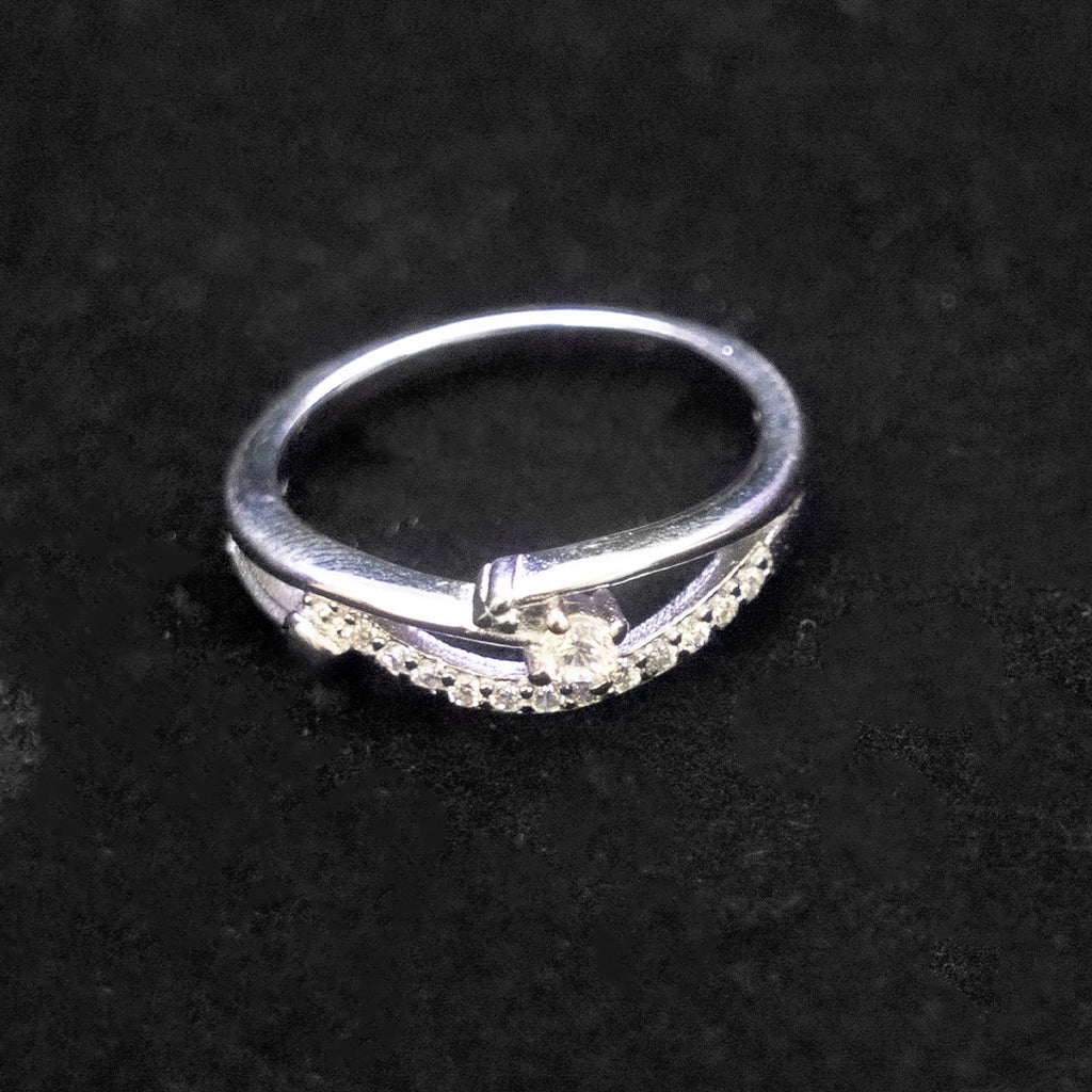Twisted Solitaire CZ Ring