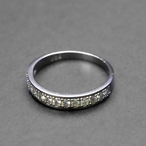 925 Sterling Silver CZ Eternity Band Ring
