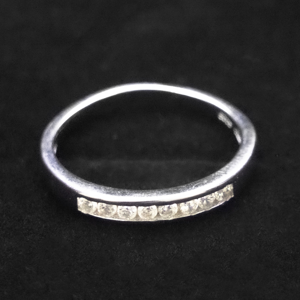 Minimal Crystal Bar Ring