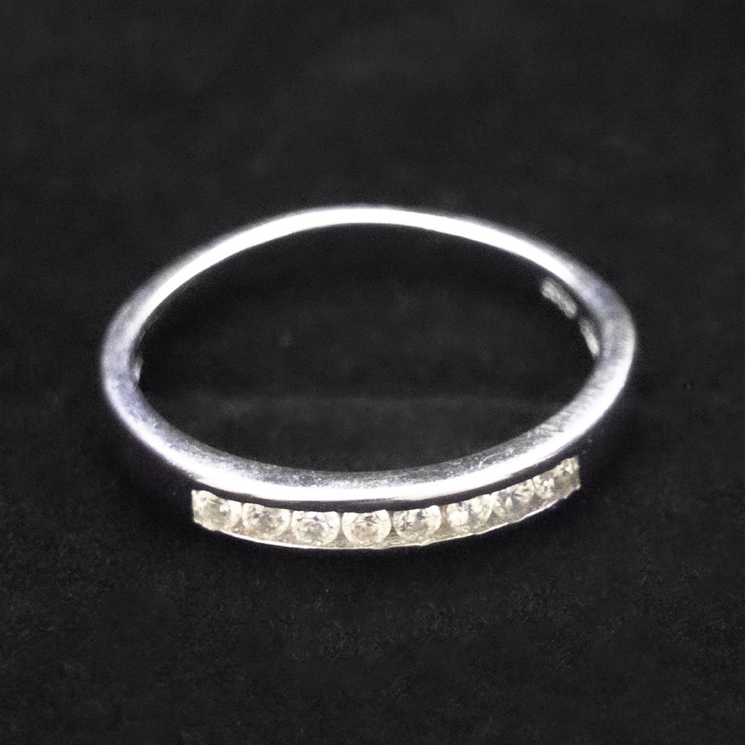 Minimal Crystal Bar Ring