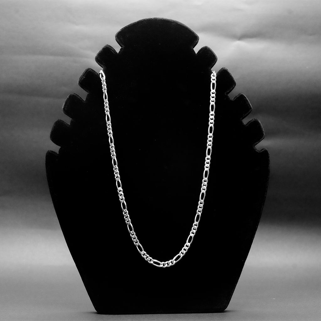 Silver Figaro Link Chain Necklace