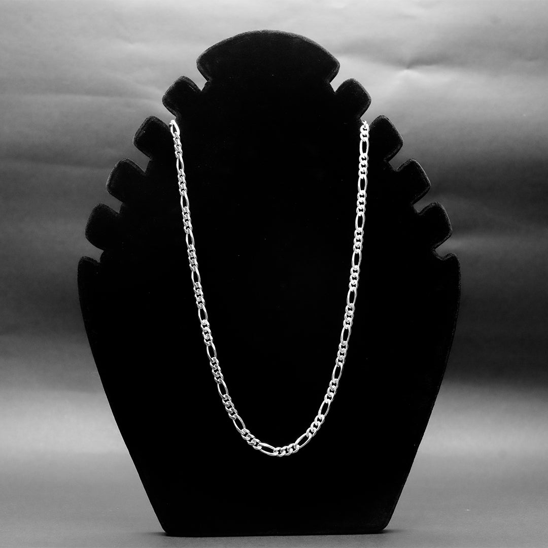 Silver Figaro Link Chain Necklace