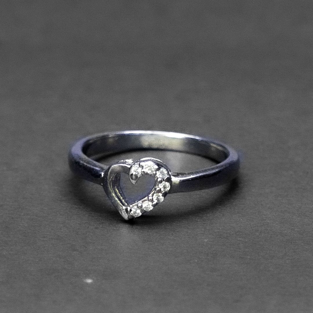 925 Sterling Silver Heart Solitaire Ring