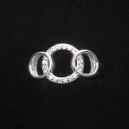 925 Sterling Silver Interlocking Circle Ring