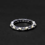 Cubic Stone Silver Eternity Ring