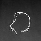 925 sterling silver double-strand anklet