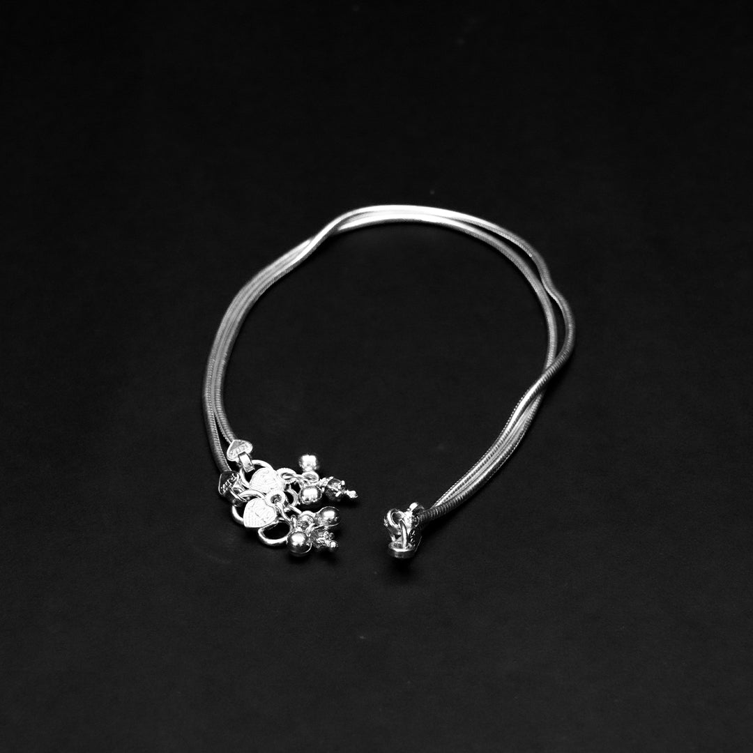 Sleek Sterling Silver Anklet