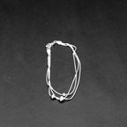 Multi Layer Silver Beaded Anklet  for Girls