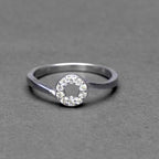 Circle Stone 925 Sterling Silver Ring