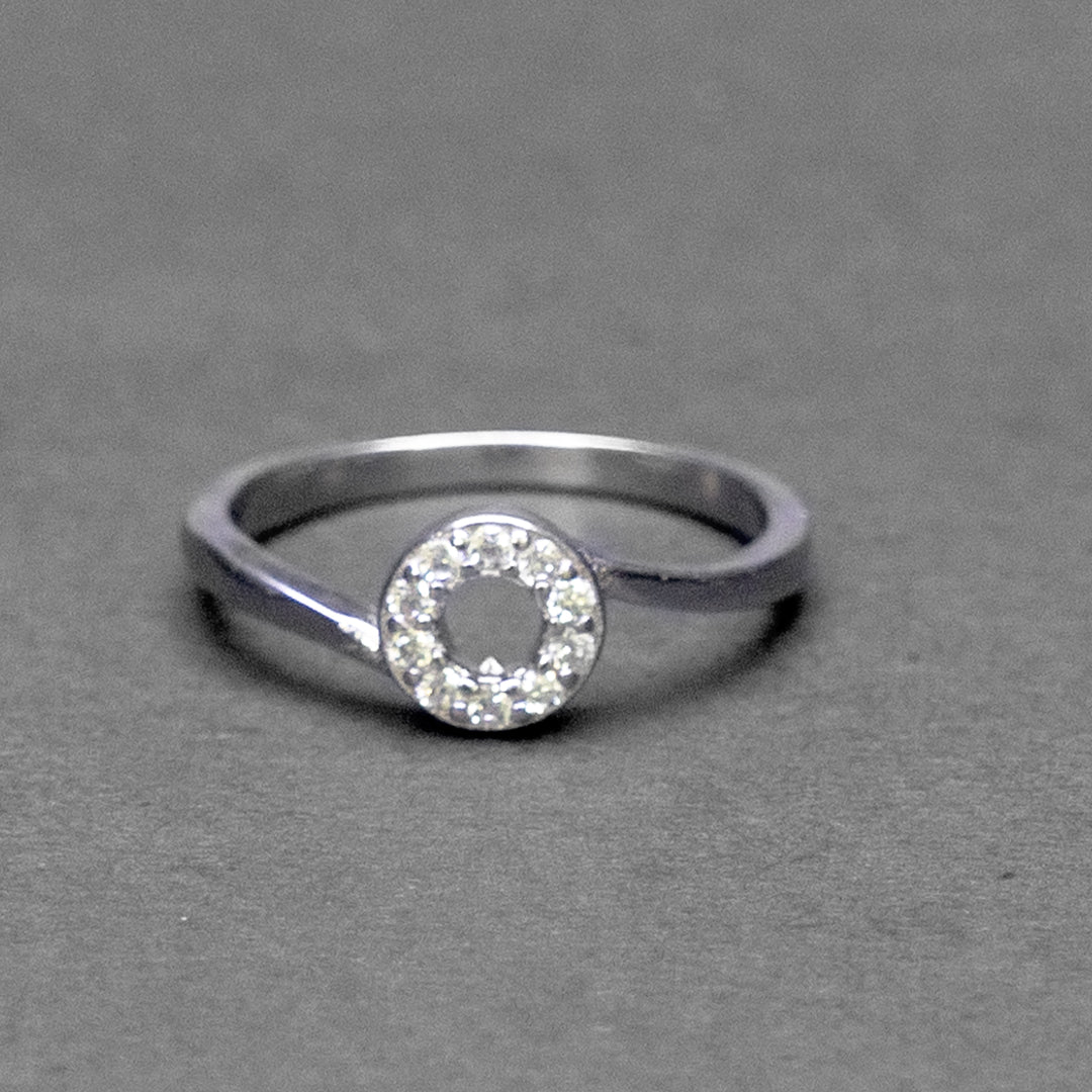 Circle Stone 925 Sterling Silver Ring