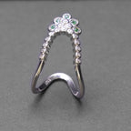 Green Blossom Ring Silver Ring