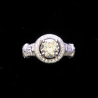 Sterling Silver Halo Statement Ring