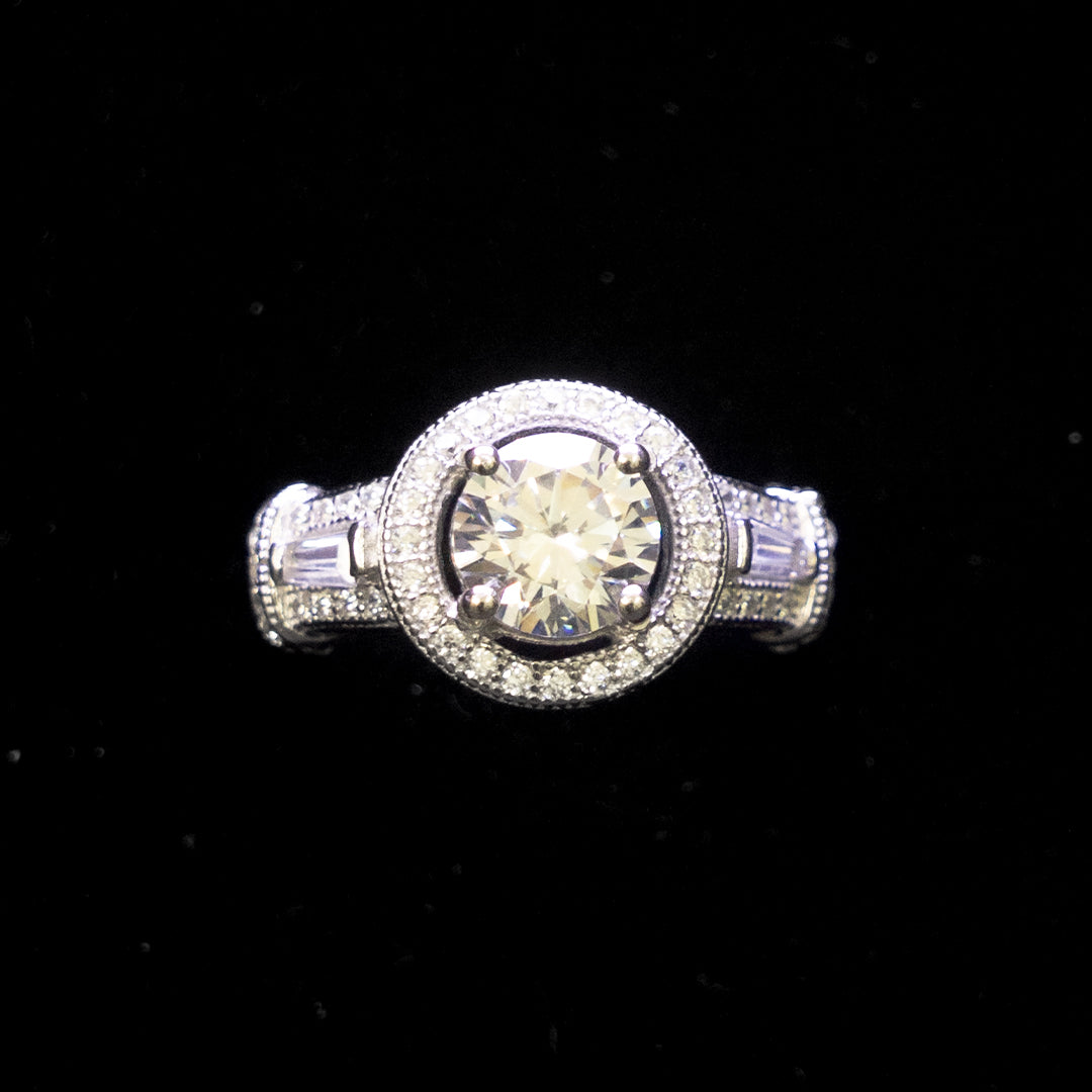 Sterling Silver Halo Statement Ring