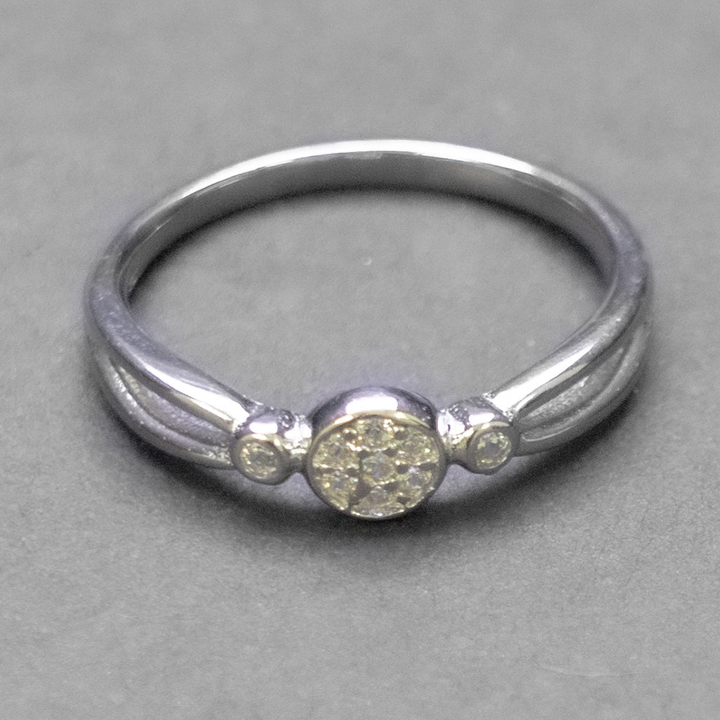 925 Sterling Silver Classic Three Stone CZ Ring