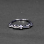 Sparkling Bow Silver Ring