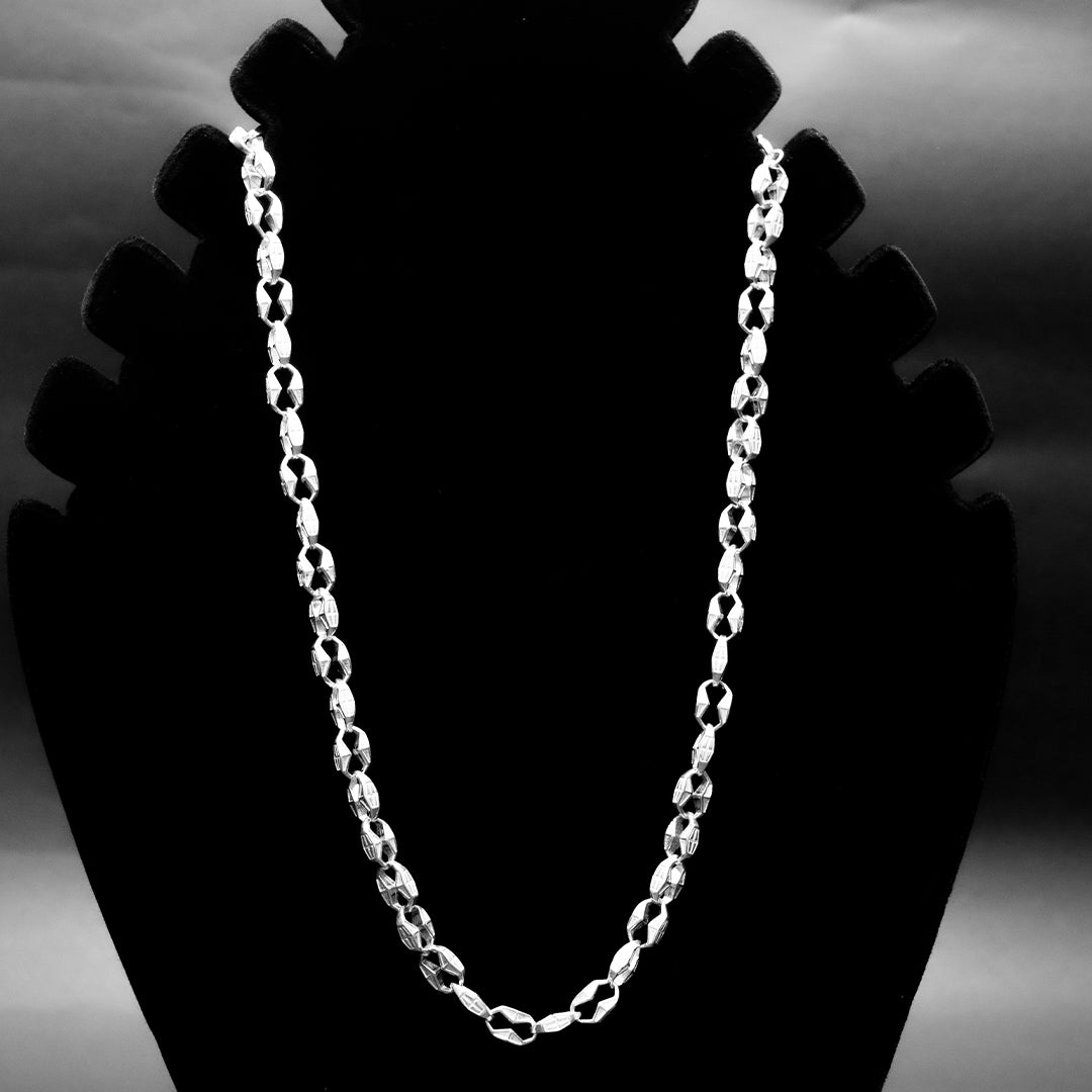 Minimal Beaded Silver Necklace