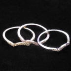 Silver Chevron Stacking Band