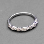 925 Sterling Silver CZ Half Eternity Band Ring