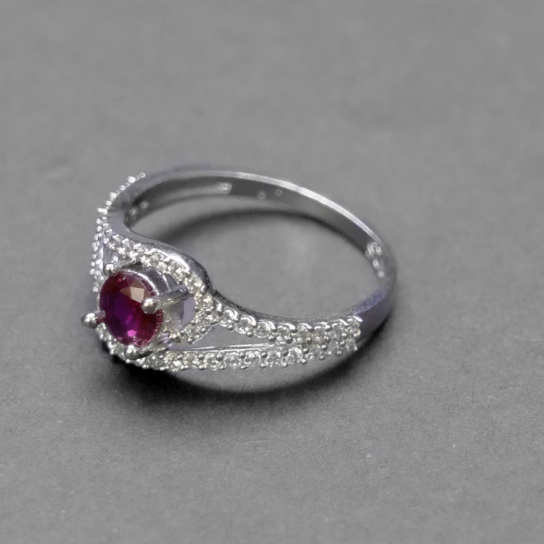 Red Stone 925 Sterling Silverr Ring