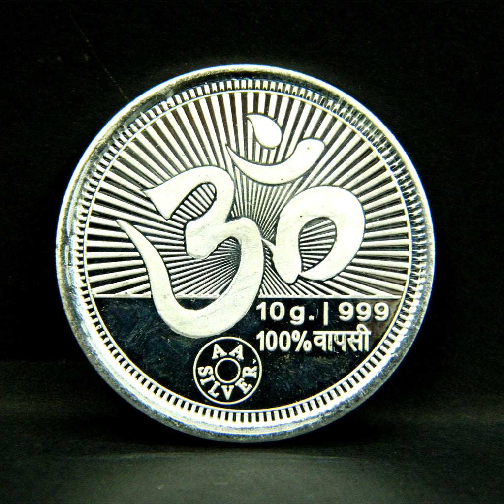 Sacred Om 999 Pure Silver Coin