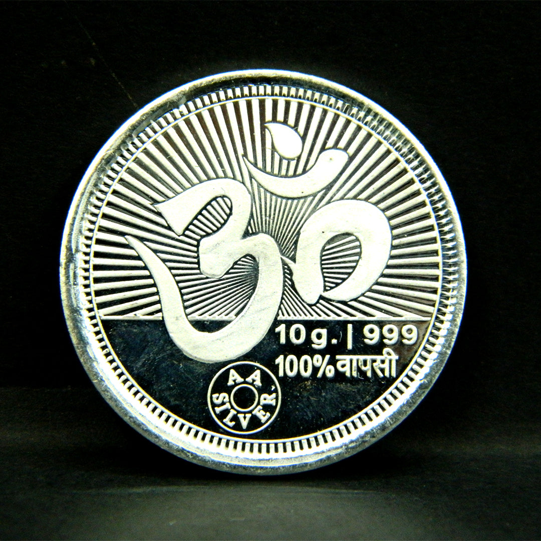 Sacred Om 999 Pure Silver Coin