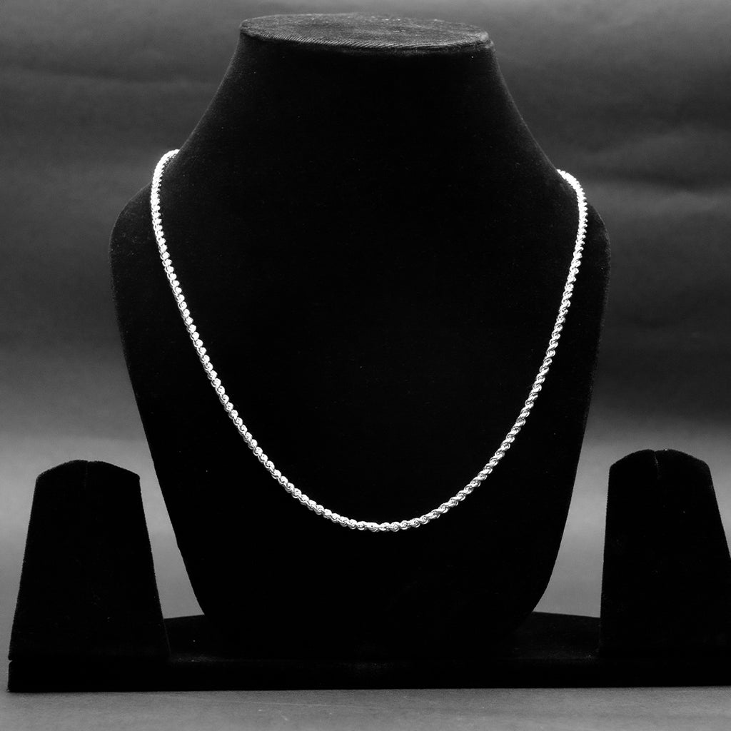 Classic Silver Bead Chain Necklace