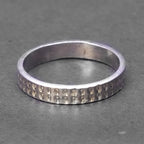 Half Eternity Silver Band Ring