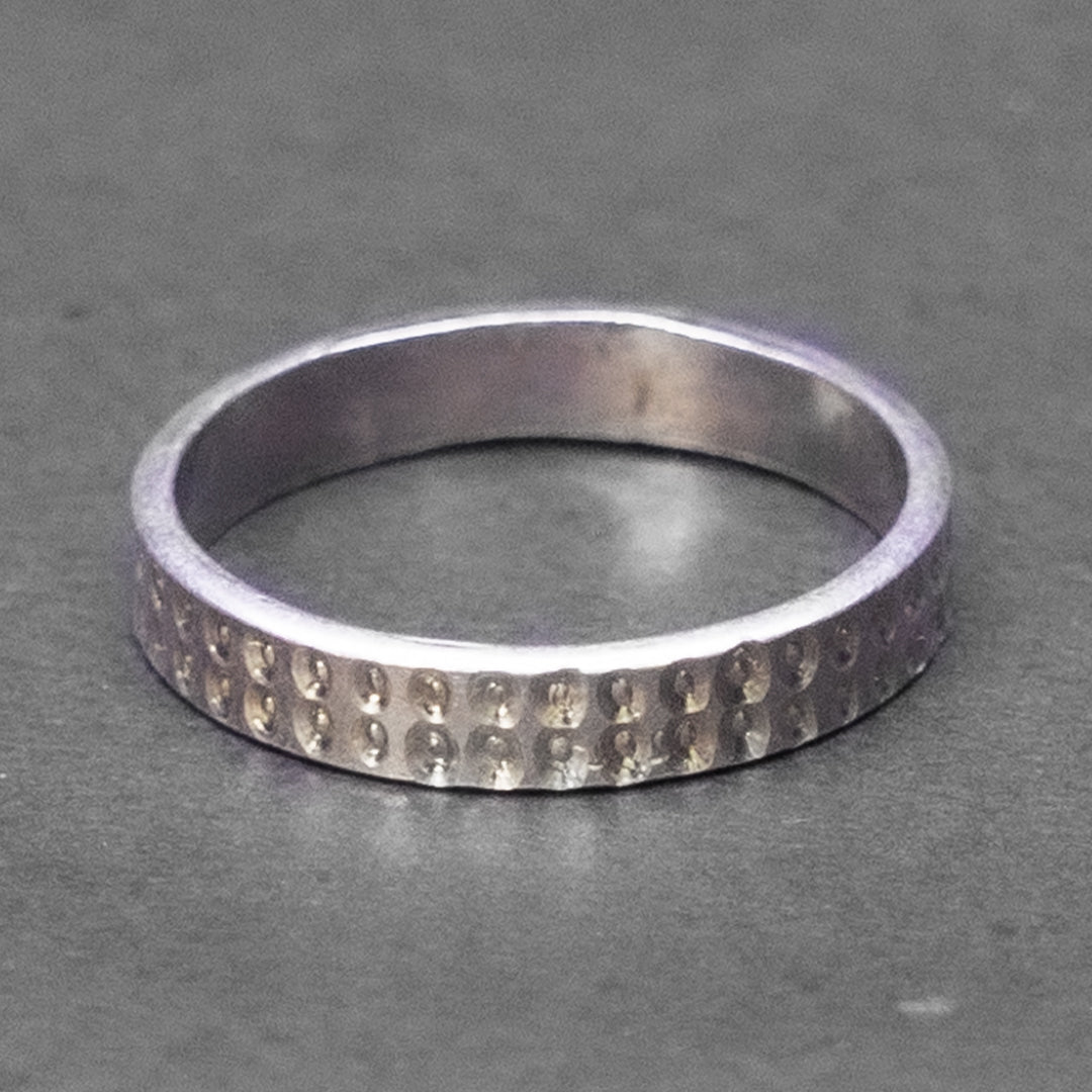 Half Eternity Silver Band Ring